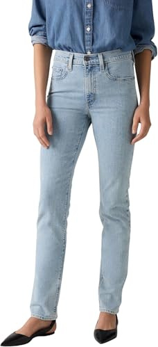 Levi’s Femme Jean 724 avec Stretch, Straight Fit, Bleu (Siren Singer), W34/L30