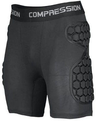 Genérico Pantalón Portero Fútbol con Protecciones Rodillas y Codos Camiseta Equipación Completa Equipo Entrenamiento Material Portero Profesional Protecciones Alveoladas(Shorts,L)