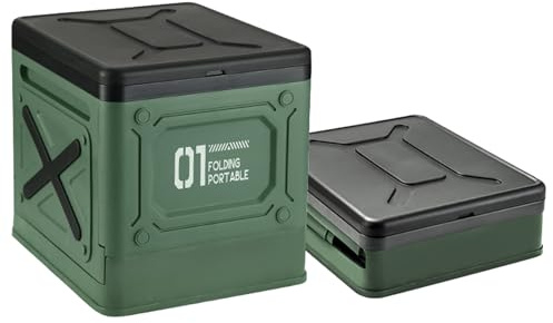 Inodoro portátil para camping, orinal plegable con diseño resistente, inodoros compactos para adultos, inodoro plegable con tapa segura, uso al aire libre para camping, viajes y navegación, 11