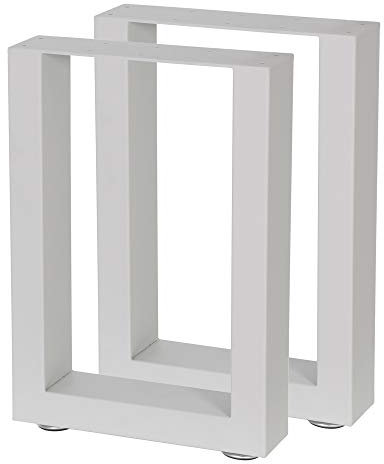 Zelsius Tischbeine Tischkufen Tischgestell 2 Stück Metall Kufen Rohstahl, Grau oder Hellgrau I verschiedene Größen I Industrie