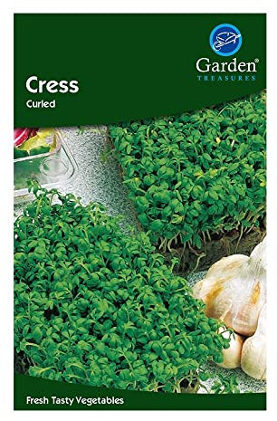 Garden Treasures Fresh Herbs Vegetable Fruit Seeds Salad Grow Your Own Indoor Outdoor (Cress Curled)