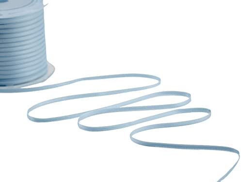 Furlanis - Nastro Doppio Raso, Tessuto Italiano - Azzurro Baby, 3 mm x 50 m
