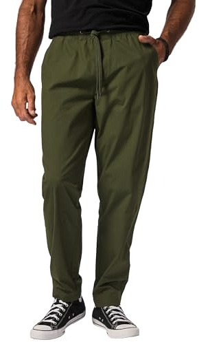 JP 1880, Pantalon à Enfiler Flexnamic® pour Homme, Grandes Tailles, Taille élastique, Coupe Ample, Vert, XXXL