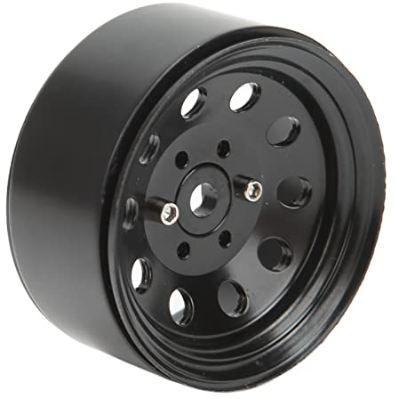 Cyllde Upgrade Your RC Vehicle with 4PCS 1.9in Iron Beadlock Wheel Hubs - Durable, Reusable, and Perfect for Replacement Parts(Black)