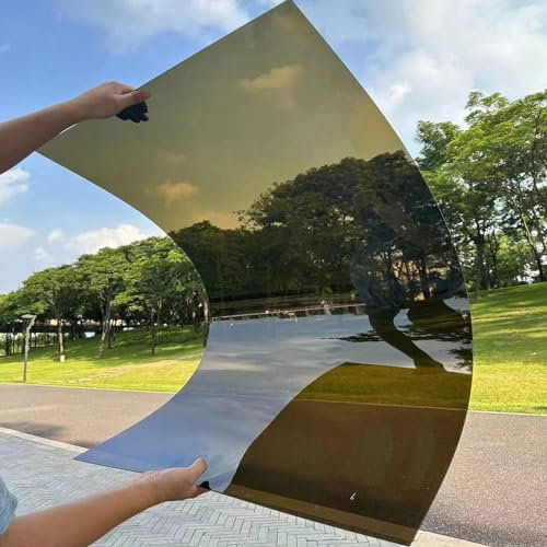 NIANXINN Feuilles de Toiture en Plaques de Polycarbonate,Feuille de Plastique Acrylique Transparent Marron,Panneau PC épais1,2mm,Couverture de Pluie de Toit Extérieur Serre (156cm x 9,5m)