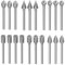 Yuentoen Diamant Fräser Set, 20 Stück Diamant Frässtifte Schleifstifte für Dremel Rotationswerkzeug Zubehör mit 1/8 Schaft für Stein Glas Keramik Schnitzen, Schleifen, Polieren, Gravieren