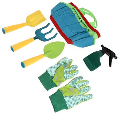 UPKOCH Juego De Herramientas De Jardinería para Niños Mini Palas para Flores y Macetas Rastrillo Herramientas para Plantar Ideal para Bonsái y Plantas Verdes