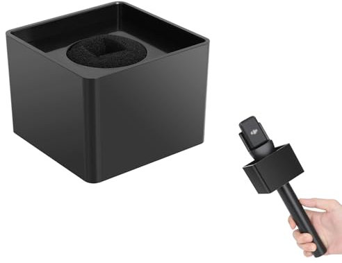 YOUSHRES Estación Cuadrada de Micrófono, Micrófono de Mano para Entrevistas Adaptador Accesorio, Estación de Bandera de Micrófono Portátil Adecuado para el Entrevistas, Reuniones, Fiesta KTV, etc