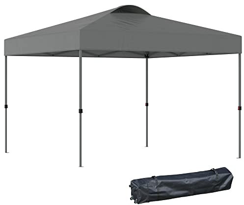 Outsunny Pavillon env. 3x3m, imperméable Stable résistant à l'hiver Pop-up Pavillon Pliable, Protection UV, Tente de fête Pliable, Tente de Jardin avec Sac, Pavillon de Jardin pour Camping Jardin,
