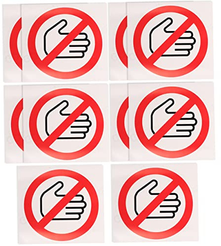 KOMBIUDA 10 Pièces Lot de Autocollants de Sécurité Interdiction de Toucher Étiquettes Avertissement Machines Dangereuses Stickers pour Usine et Chantier