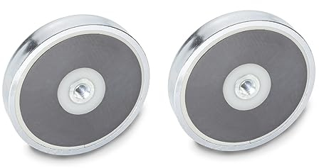 Ganter Normelemente GN 50.4 - Imán de sujeción con rosca interior, ferrita dura, Plateado, GN 50.4-HF-40-M4