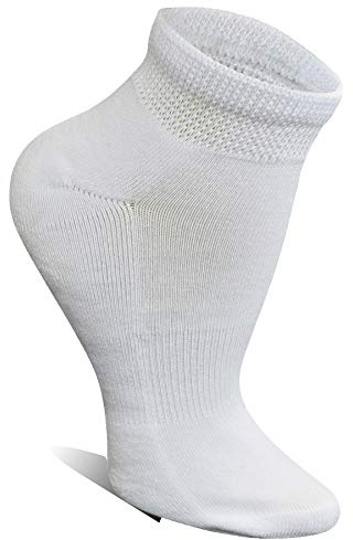 Yomandamor 5 Pairs Womens Cotton Diabetic Low Cut Socks with Seamless Toe