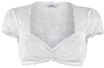 Stockerpoint Damen Jasmin Dirndlbluse, Weiß, 38 EU