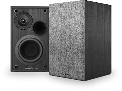 Energy Sistem Studio Monitor 2 - Set di due altoparlanti attivi da scaffale 2.0 (Bluetooth 5.0, doppio ingresso RCA, 50 W, struttura in MDF) Nero