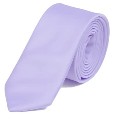 DWOY Corbata para hombre y mujer, color liso, delgada, 6 cm, Lila, Standart