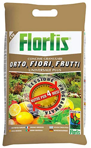 FLORTIS GRANULAR FERTILIZER FOR GARDEN FLOWERS FRUIT UNIVERSAL PLUS 4 kg