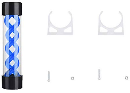 Wasserkühler Tank für PC, 200 mm, Wasserkühlungstank für Computer mit G1/4 Gewinde für PC-Kühlerzubehör (Blau)