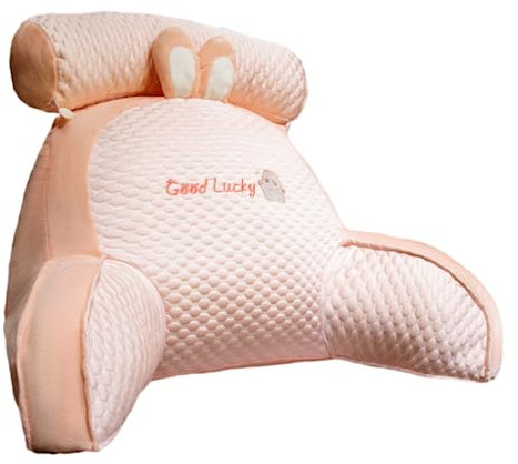 BaoT8YLu - Almohada de lectura de cama, 2 en 1 para sentarse en la cama, almohada de sofá multifuncional con reposabrazos, confort y ergonomía, cojín de cuña para sofá cama