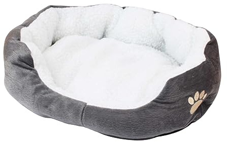 Holdes Lit pour Chien Lit pour Chat, Lit pour Animal De Compagnie Apaisant, Coussin Rond Confortable Anti-an xiété pour Chien Et Chat, Lit pour Animal De Compagnie Doux Et Moelleux Lavable en Machine