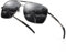 URUMQI Sonnenbrille Herren Damen Polarisiert Pilot Metallrahmen Sonnenbrillen UV400 Schutz Ultra Leicht Für Autofahren Angeln Golf Schwarzer Rahmen