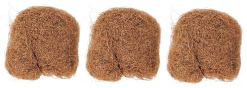 HEMOTON 3 Pezzi 1 Terriccio Di Seta Di Palma Da Cocco Pacciame Di Gusci Di Cocco Terriccio Di Cocco Erbacce Piante Da Vasi Di Fiori Pacciame Per Alberi Fibre Di Cocco