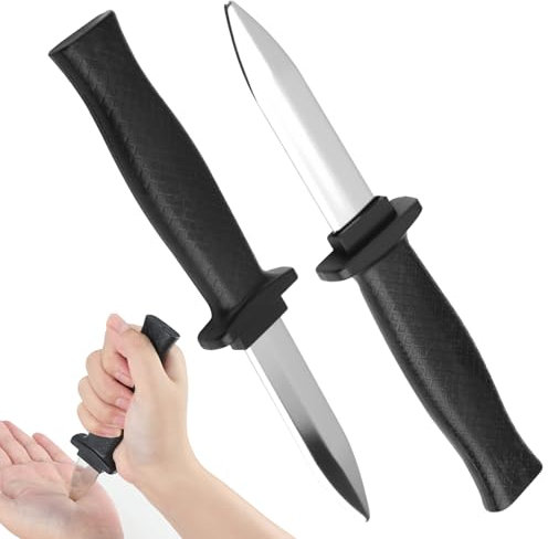 Hemlosk 2 Pcs Pugnale Giocattolo, Coltello Finto Retrattile Bambini e Adulti, Fake Knife, Coltello Pugnale a Scomparsa in Plastica, Pugnale Finto, Ideali per Feste di Carnevale e Bomboniere