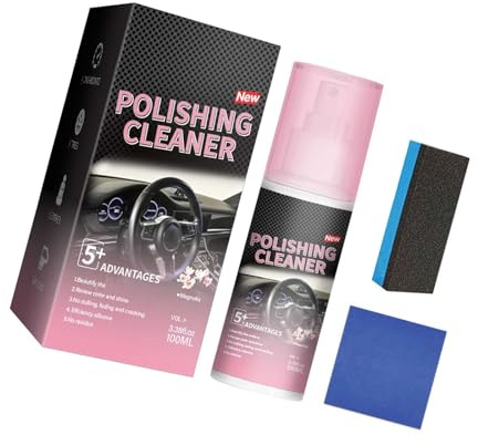 Nettoyant de polissage pour tableau de bord de voiture - Multifonction - 100 ml - Pulvérisateur de précision