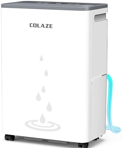 COLAZE Luftentfeuchter 20L/24H, Luftentfeuchter Elektrisch Raumgröße ca.150m³(50m²), Leise Entfeuchter elektrisch, Raumentfeuchter elektrisch für Wohnung, Keller, Wohnzimmer