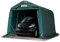 Carpa Garage 2,4x3,6 m PVC 800 N Garaje portátil Cobertizo Compacto de Almacenamiento Refugio 100% Impermeable Verde