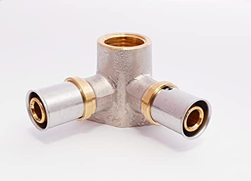 H2O-Flex® 16er Pressfitting - 1/2 Innengewinde Wandwinkel doppelt für Verbundrohr 2,0mm DVGW Aluverbund - Rohr 16 x 2,0mm Mehrschichtverbundrohr