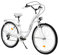 MILORD. 26 Zoll 7-Gang weiß Komfort Fahrrad mit Rückenträger, Hollandrad, Damenfahrrad, Citybike, Cityrad, Retro, Vintage