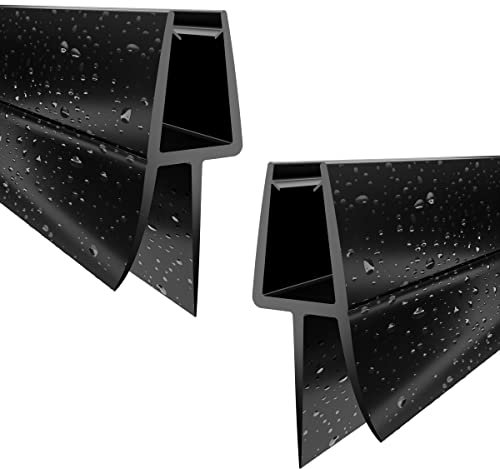 WITEN&NOCK joint de douche 2 x 80 cm pour 5 mm et 6 mm Noir joint imperméable pour porte en verre droit