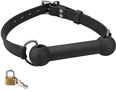 Knebel Hundeknochen Mundknebel mit Schloss Silikon Mund Stopfknebel Sex Toy Einstellbar Mund Gag Balken Beißknebel für Paare Frauen Männer Fetisch Rollenspiel SM Sex Spielzeug