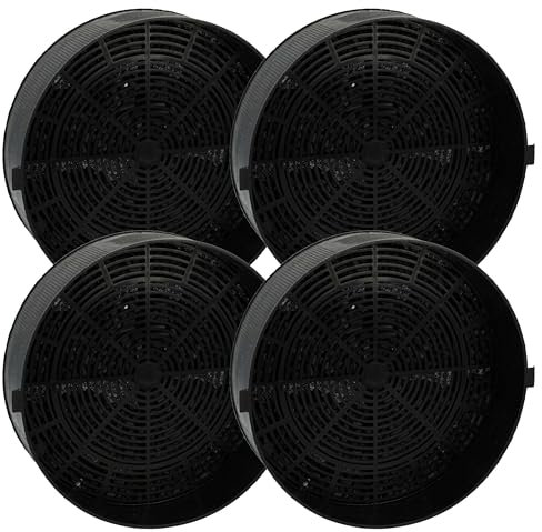 vhbw 4x filtro a carboni attivi compatibile con Camino AEF3810X 942640947 cappe aspiranti - 16 cm