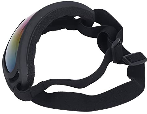 Hundesonnenbrille,Hundesonnenbrille, UV Schutz HundebrilleWinddicht, Augenschutz, Bunte Linse, Große Hundebrille (3004 schwarzer Rahmen-Farbfilm)