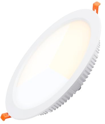 Alpinaluz Downlight LED da incasso professionale 25 W, alluminio, Ø23 cm, taglio Ø19 cm, CRI>85, interno cucina e sala da pranzo (CCT regolabile (3000 K-6000 K))