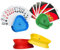 4 Stück Spielkartenhalter, Kinder Kartenspiel, Dreieckiger Spielkartenhalter, 4 Farben, Spielkartenhalter Kunststoff Wiederverwendbar, Spielkarten Halter für Senioren Erwachsene