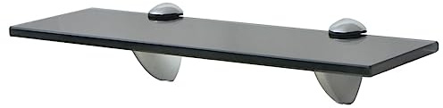 Tomostar Étagère Murale en Verre Trempé, Étagère de Douche Tablette de Salle de Bain Murale 30 x 10 cm 8 mm