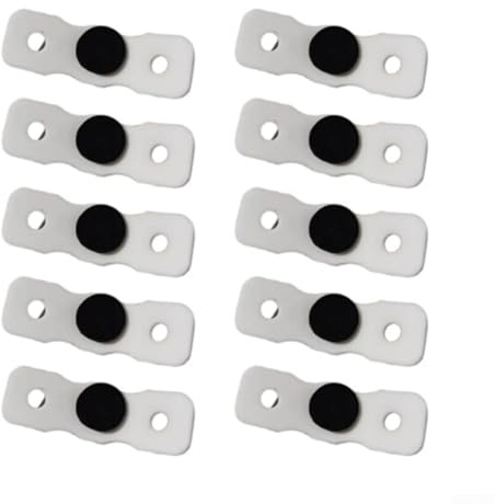 Amortiguadores de vibración de raqueta de tenis de silicona (paquete de 10) – Amortiguador de choque de cuerda para reducir la vibración del mango, mayor comodidad y control durante el juego (blanco)