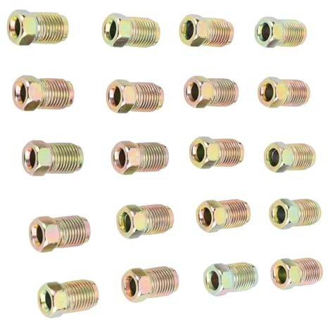 20 Tuercas y racores para latiguillos de Freno, racores métricos de abocardado invertido M10 x 1 mm para latiguillos de Freno de 3/16 de Pulgada.