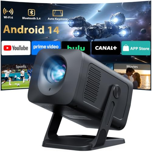 Proyector Portatil con Android 14, App Integrada & Auto Keystone, NIX500
