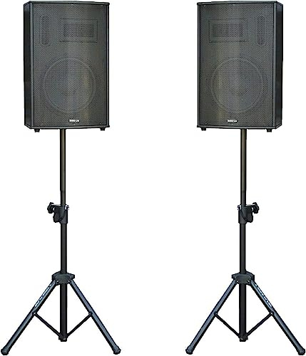 SHARD-LAB CASSE AMPLIFICATE ATTIVE 900W 10 BLUETOOTH + 2 STATIVI TREPPIEDI