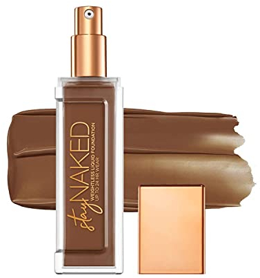 Urban Decay | Stay Naked Weightless Liquid | Foundation | Make Up | Wasserresistent | Mittlere Deckkraft | Vegan | Deep Warm | Gelber Unterton | 80 WY | 30 ml