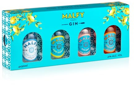 Malfy Gin Mignon Set, Confezione degustazione con 4 Mignon, vol 41%, 4x5CL