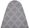 Encasa Ironing Board Covers (112 x 34 cm) Drawstring Tightening with Thick 3 mm Felt Padding, Easy Fit, Scorch Resistant, Printed - Grey Tiles