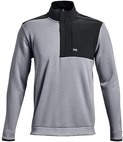 Under Armour Mens Storm Sweater Fleece Half Zip Steel/White XL