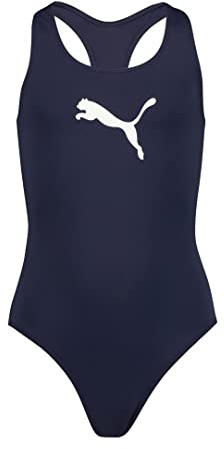Puma Maillot de Bain pour Fille, Bleu Marine, 140 cm