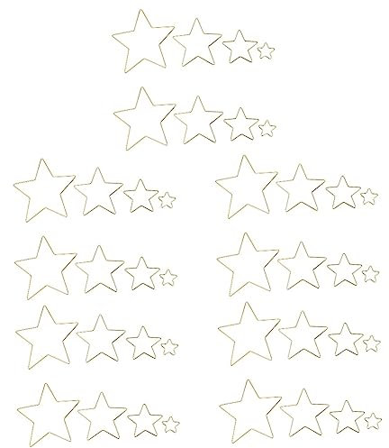 EXCEART Werkzeug 20 STK Traumfänger-Material Metallringe Für Bastelarbeiten Metallring Für Traumfänger Makramee-Ringe Sterne Makramee Reifen Traumfänger-Reifen Sternform Eisen Stickrahmen