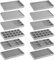 BOJVESH 12Pcs Velvet Stackable Jewellery Trays, Grey Jewellery Drawer Organiser, Large Removable Display Jewellery Tray, Necklace Bracelet Storage Box for Earring, Ring, Brooch, Watch