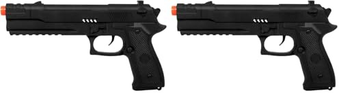 Boland - Pistola de policía con Sonido, policía, Pistola de Juguete, Pistola Falsa, Disfraz, Carnaval, Disfraz de fantasía (Paquete de 2)